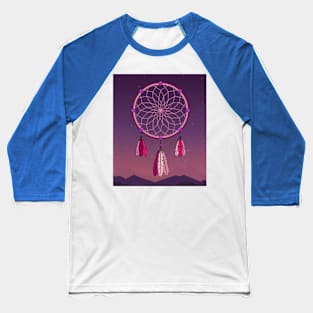 Spiritual Colorful Dream Catcher Feather Baseball T-Shirt